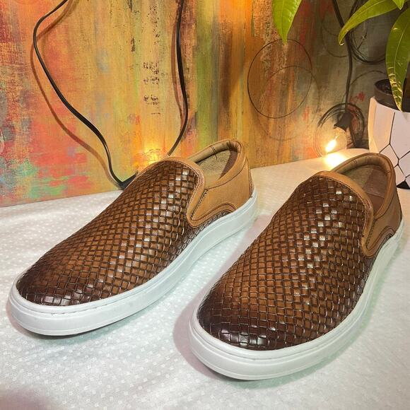 Men\'s Leather Luxury Slip on Sneaker, 8.5 M US, Cognac Nappa main image 7